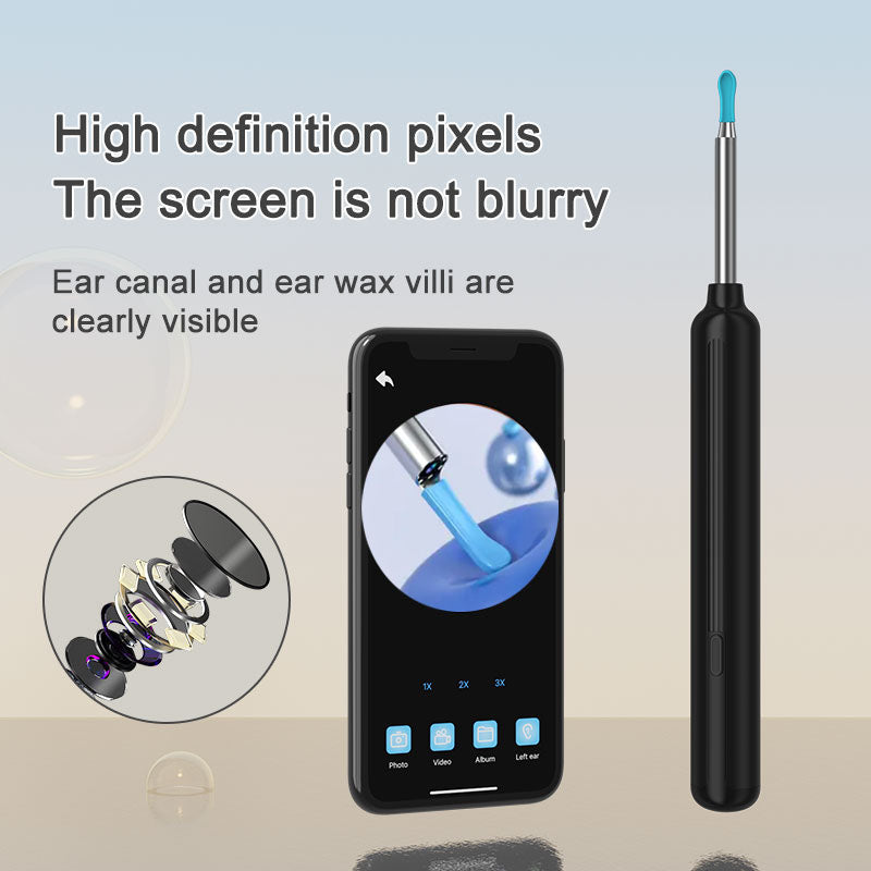 Comes with 6 Ear Scoops for Earwax Removal, Ear Cleaner with Camera