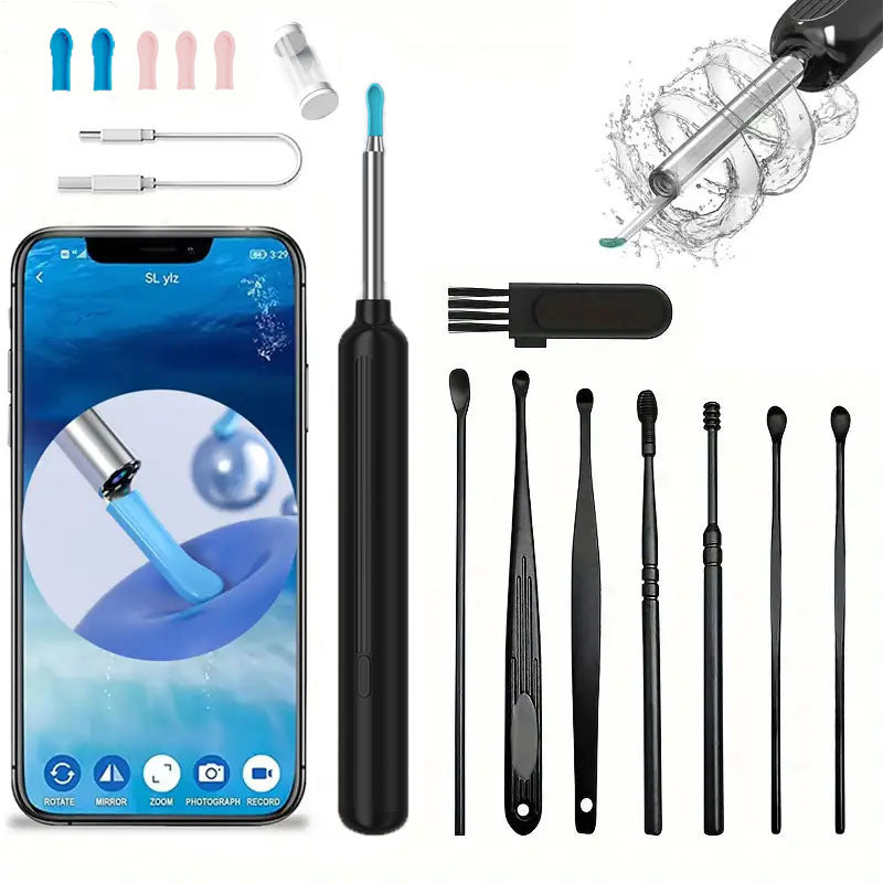 Comes with 6 Ear Scoops for Earwax Removal, Ear Cleaner with Camera