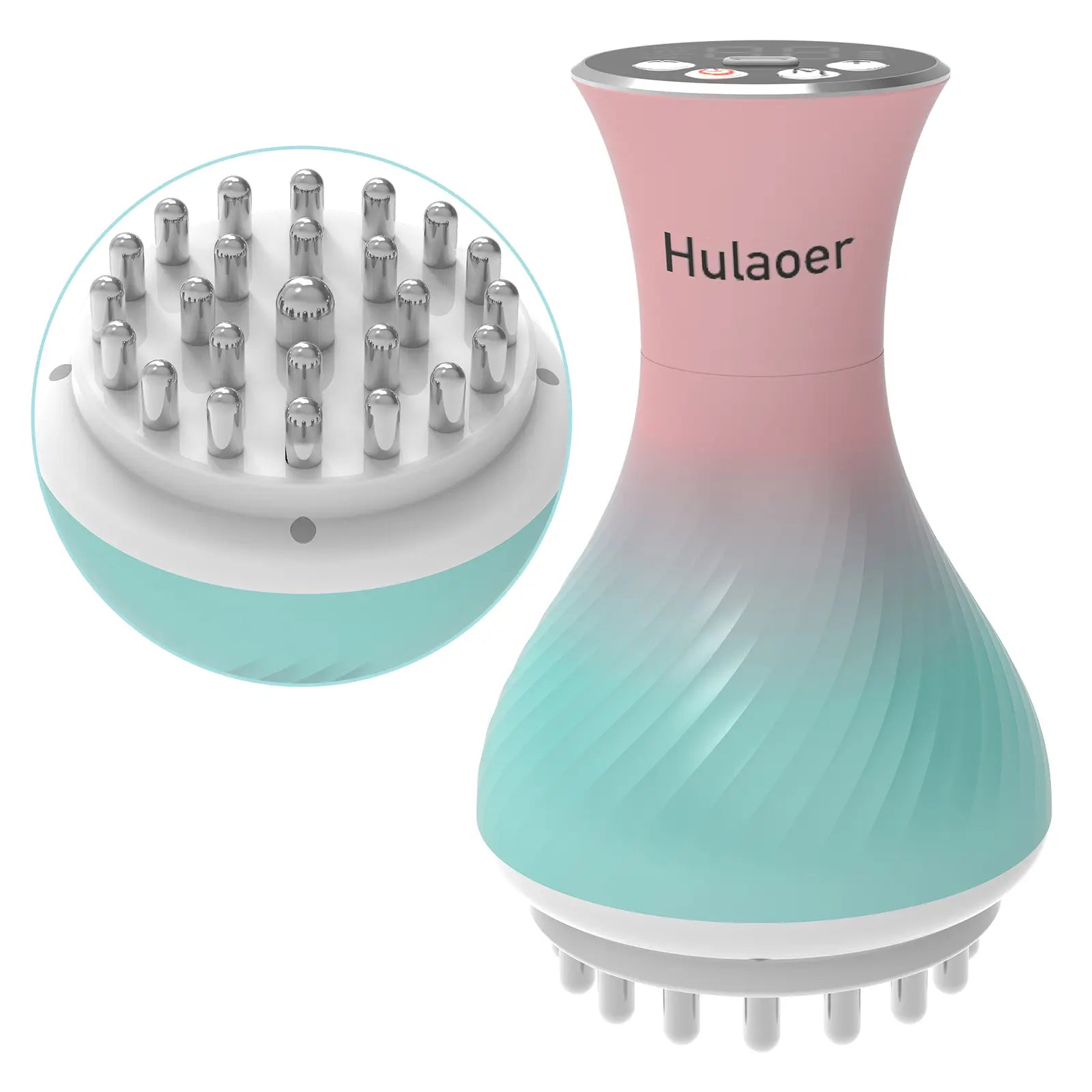 HULAOER Professional Rechargeable Handheld Massager with Heat & Vibration – Full‑Body Deep Muscle & Lymphatic Relief for Neck, Back, Arms & Legs, Portable Pain Relief Device, Adjustable, Therapy