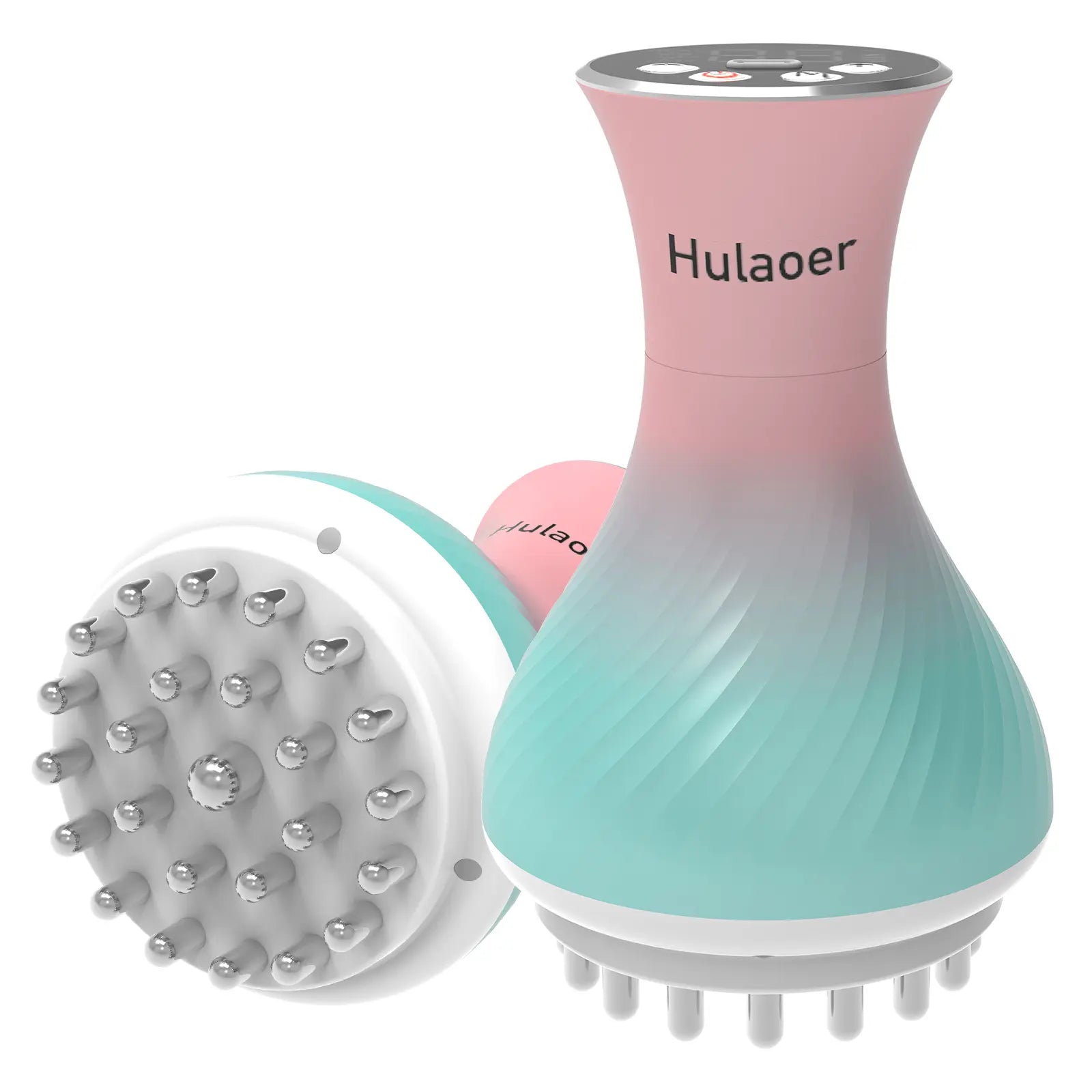 HULAOER Professional Rechargeable Handheld Massager with Heat & Vibration – Full‑Body Deep Muscle & Lymphatic Relief for Neck, Back, Arms & Legs, Portable Pain Relief Device, Adjustable, Therapy