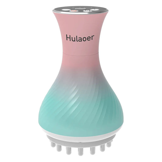 HULAOER Professional Rechargeable Handheld Massager with Heat & Vibration – Full‑Body Deep Muscle & Lymphatic Relief for Neck, Back, Arms & Legs, Portable Pain Relief Device, Adjustable, Therapy