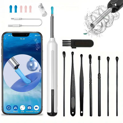 Comes with 6 Ear Scoops for Earwax Removal, Ear Cleaner with Camera
